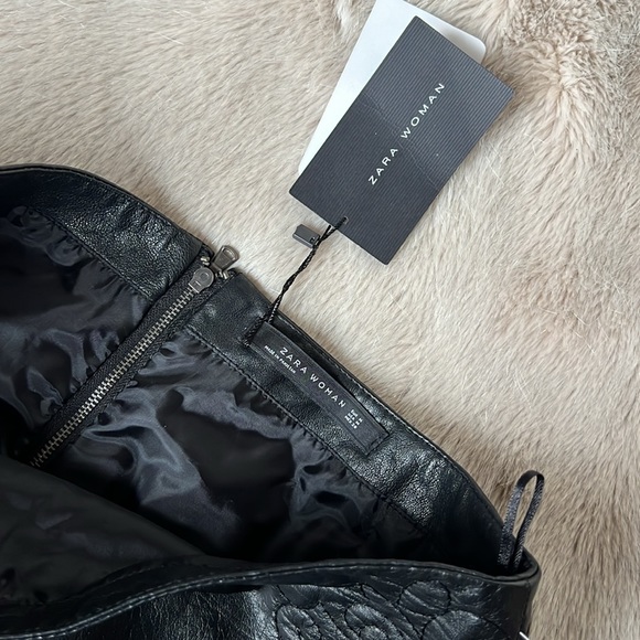 🖤NWT🖤 Women’s Zara black leather miniskirt - Picture 8 of 12